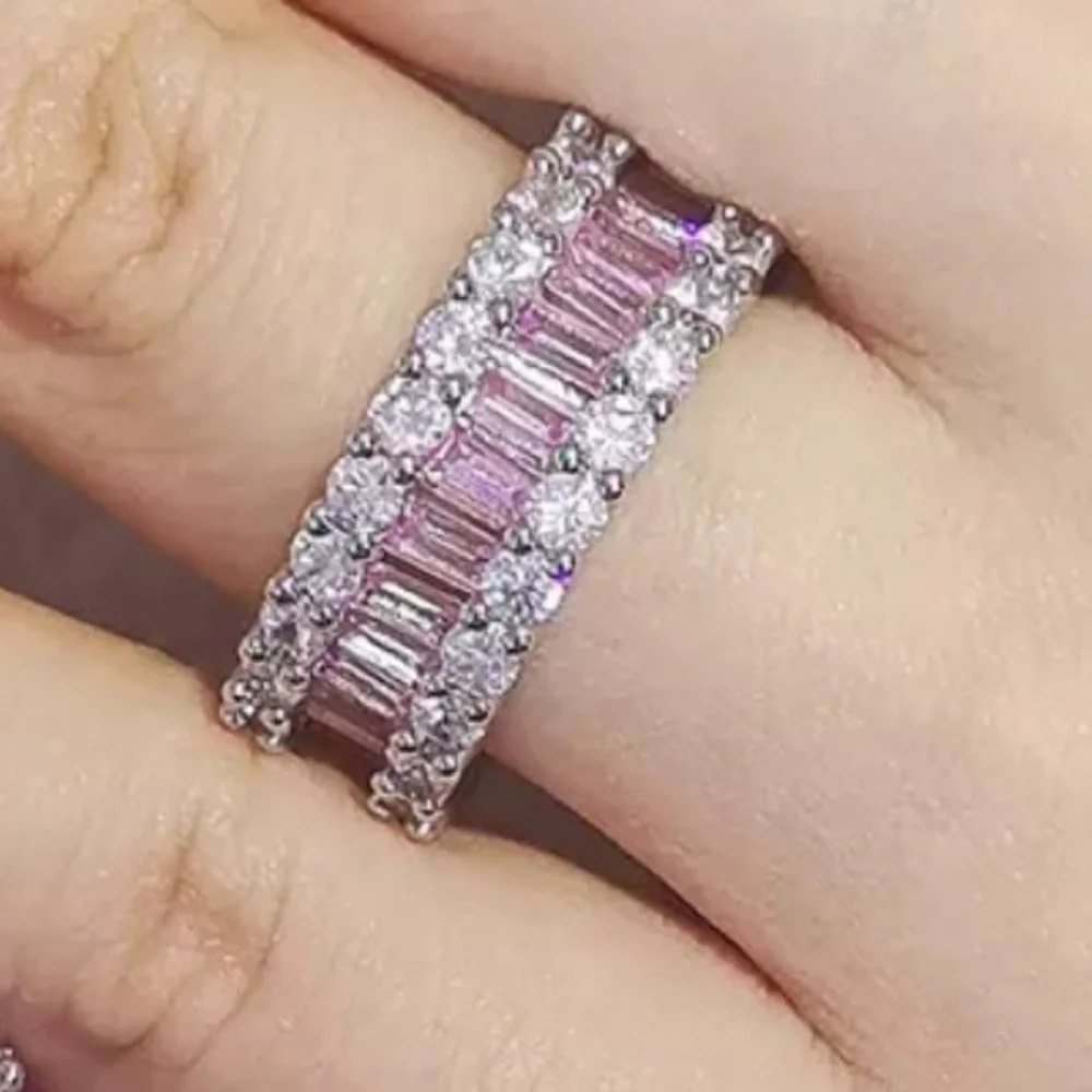 New 925 Sterling Silver Baguette Sapphire Ring 💍 - Picture 1 of 2